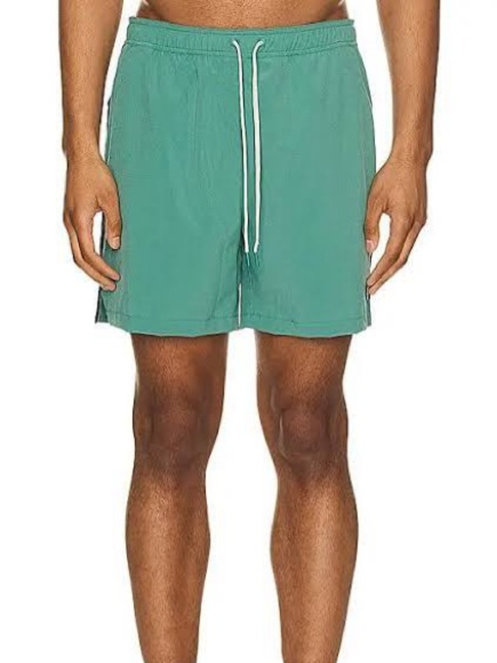 MARINE LAYER- Resort 4 Way Stretch Swim Trunk in Deep Sea Side Stripe Size S